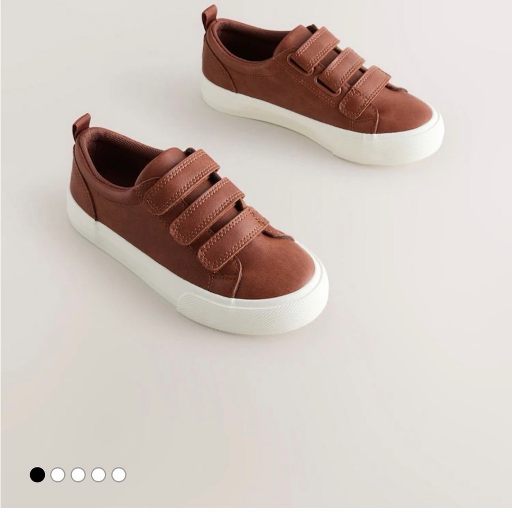 Next Direct Brown Kids Sneakers with Velcro